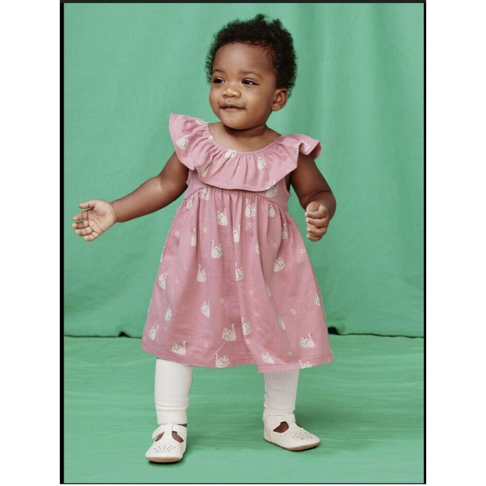NEW Tea Collection Pink Swan Princess Ruffle Dress - Picture 5 of 5
